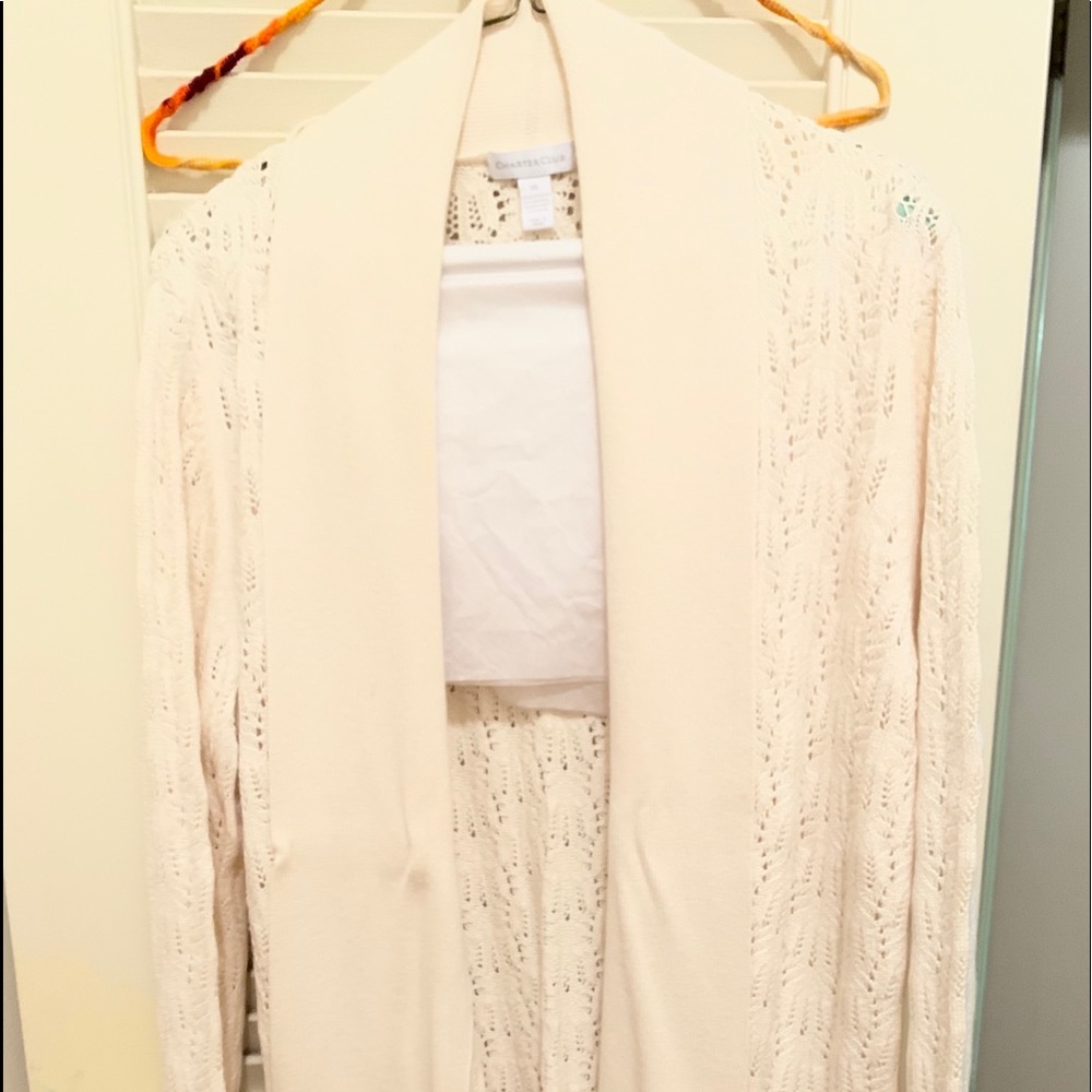 off white long sleeve sweater